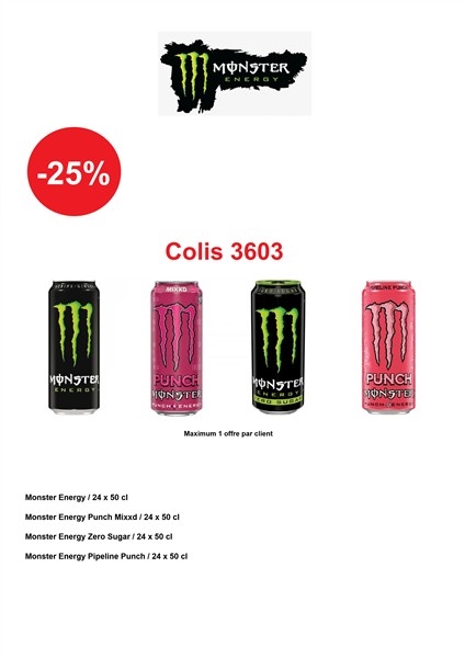 Colis Monster (-25%)