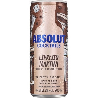 Absolut espresso martini 12 x 250 ml
