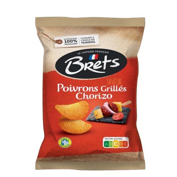 Brets chips poivrons grillés chorizo 10 x 125 gr