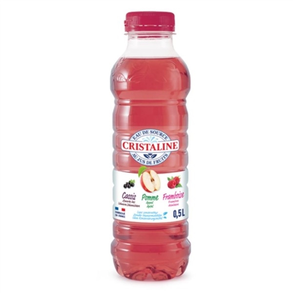 Cristaline pomme cassis framboise 500 ml x 24