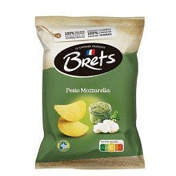 Brets chips pesto mozza. 10 x 125 gr