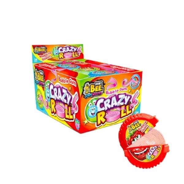 Johny bee crazy gum roll 24 x 18 gr