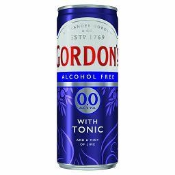 Gordon's alcohol free & tonic lime 12 x 250 ml